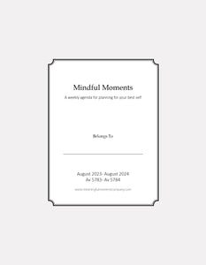 Mindful Moments Planner 5784 (August 2023-August 2024), Azul
